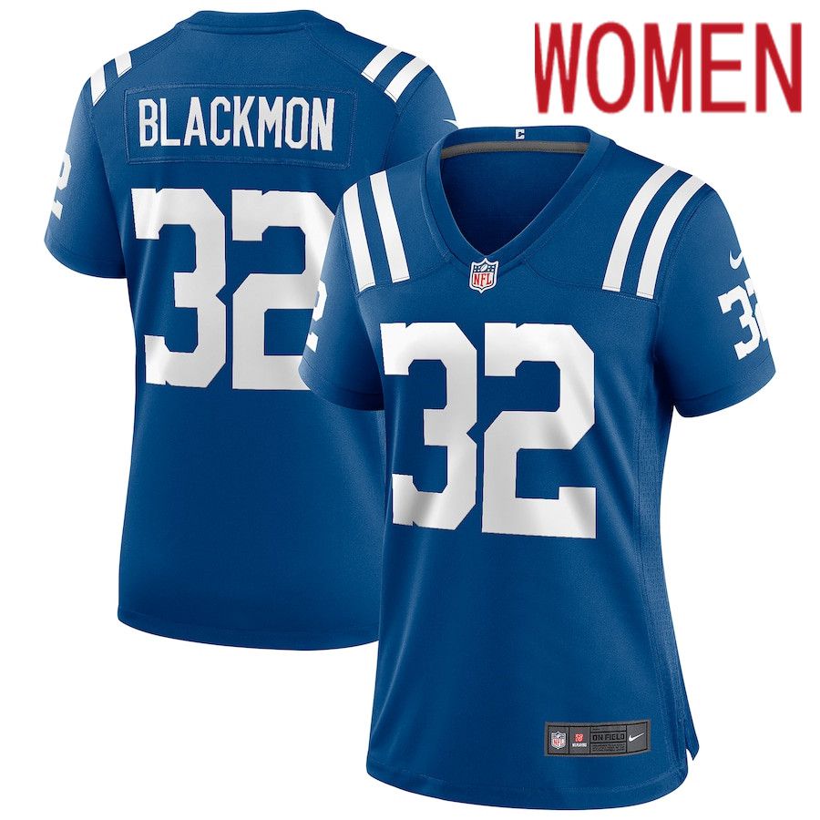 Women Indianapolis Colts #32 Julian Blackmon Nike Royal Game NFL Jersey->women nfl jersey->Women Jersey